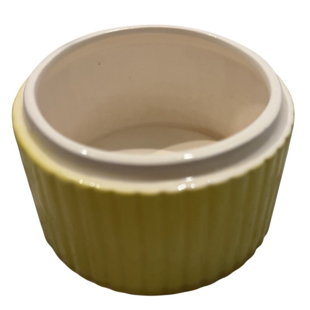 Vintage 1975 Fitz and Floyd Yellow Seashell Ceramic Canister Trinket Box 70s - Picture 4 of 6